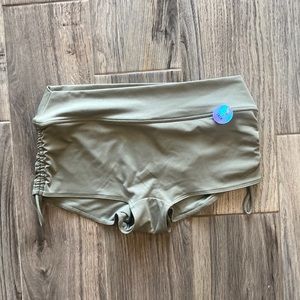 Victoria Secret cheeky swim shorts size medium olive green